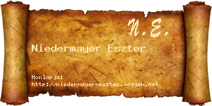 Niedermayer Eszter névjegykártya